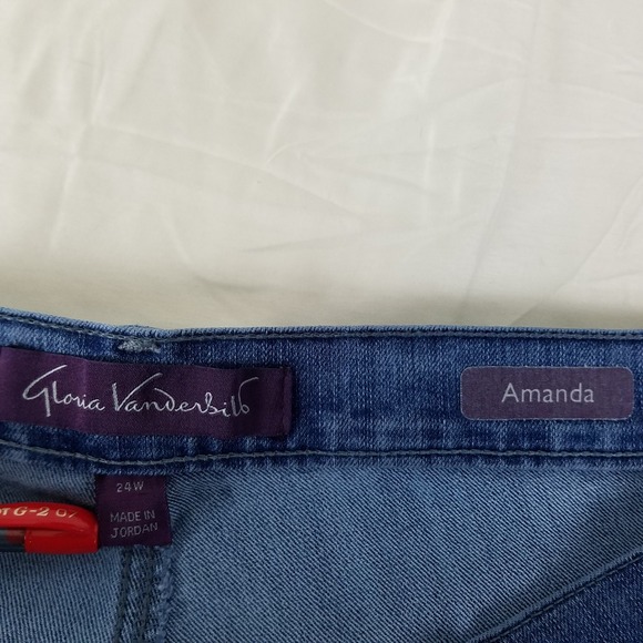 Gloria Vanderbilt Amanda Jeans Womens 24W Medium Wash Straight Leg Denim - Picture 8 of 10